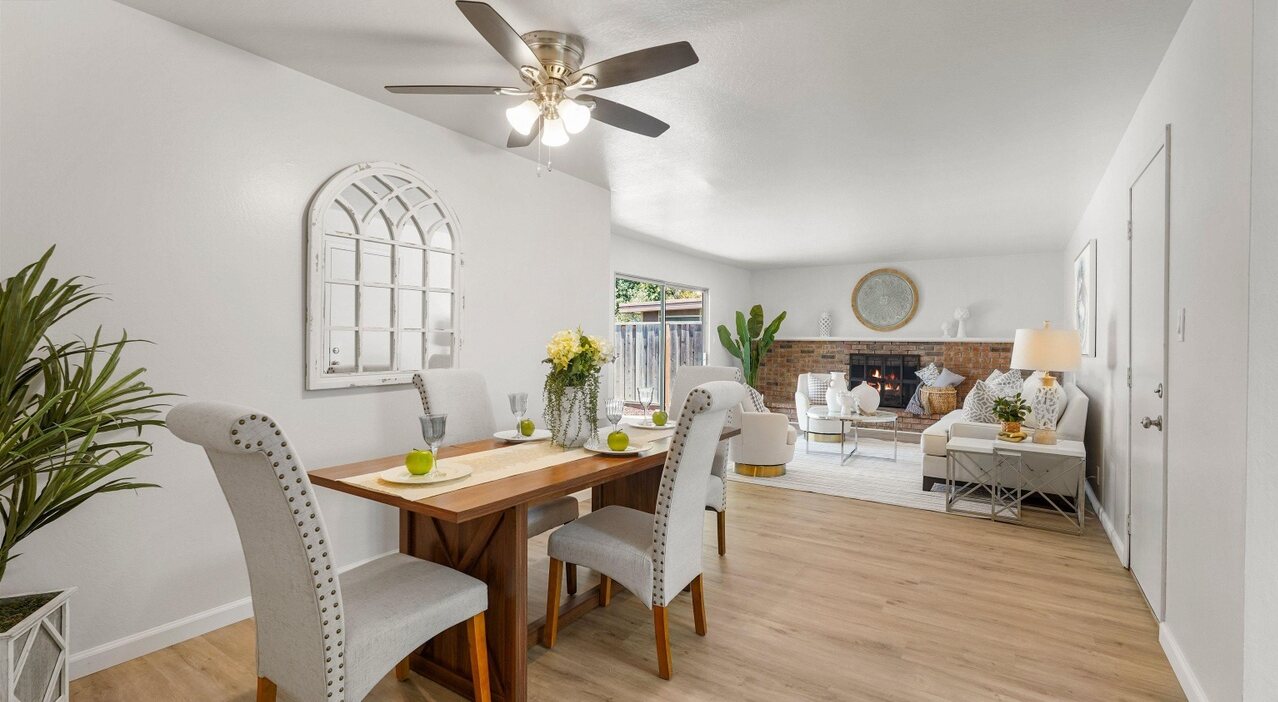 Douglass Street dining and living area